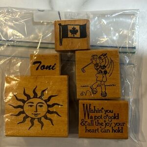 Wooden stamp set